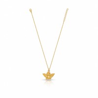 Collar de Acero Inoxidable Chapado en Oro PVD de 18K al por Mayor en Stock, Colgante de Ángel, Joyería de Moda para Mujer