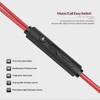 Vicsound Headset Gaming Model Privat Lintas Batas Terbaru untuk Ponsel dan Komputer, In-Ear Berkabel 3.5mm dengan Mikrofon dan Kabel 1.2m