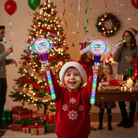 Baguette Magique Rotative à 16 LED avec Piles Incluses – Jouet Lumineux Idéal pour Enfants, Garçons et Filles – Super Idée Cadeau d'Anniversaire Amusante