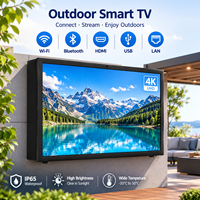 Papan Layar Televisi Luar Ruangan Sinmar 43 50 55 65 Inci 4k Android Smart TV Tahan Air untuk Truk Makanan