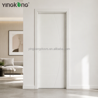 Portes intérieures étanches en WPC Yingkang, minimalistes, en PVC, anti-fissuration, anti-poussière, pour salon, taille personnalisée, échantillon gratuit pour projets