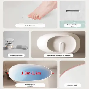 Bañera Ovalada Independiente de Lujo Ligero para Dos Personas, Diseño Japonés, Ideal para Hoteles y Alojamientos, Directo de Fábrica Foshan - Product Image 3