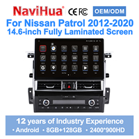 Autoradio Android Navihua avec Carplay, unité centrale multimédia, écran tactile 14,6 pouces pour Nissan Patrol Y62 Infiniti QX56 QX80 2012-2020
