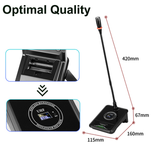 Df208 hội nghị chuyên nghiệp thiết bị phòng máy tính để bàn 8-kênh UHF hội nghị không dây Microphone hệ thống cho phòng hội nghị - Product Image 4