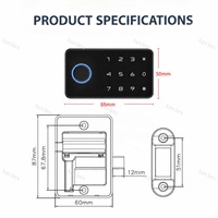 Serrure de tiroir intelligente Auvinx OEM ODM Tuya BT pour armoire de bureau, avec empreinte digitale, mot de passe, carte IC, serrure numérique pour meubles de maison et de bureau