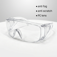 Lunettes de protection pour les yeux à porter par-dessus les lunettes de vue, anti-chimiques, transparentes, de sécurité, pour le travail en laboratoire