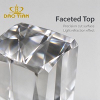 Cube en cristal gravé au laser 3D personnalisé, design château, presse-papiers en verre K9, souvenir pour mariage et décoration intérieure