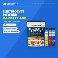 LIFEWORTH Bubuk Elektrolit dalam Kemasan Stick 6 Rasa Bebas Gula untuk Hidrasi Harian