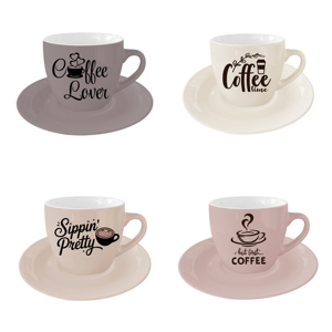 Elegant Durable Porcelain Ceramic Cup with Saucer Eco-Friendly Oven/Dishwasher Safe Modern Design for Coffee & Tea - Product Image 6