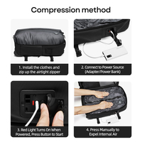 Sac à dos à roulettes silencieux compatible avec (Apple IOS) Find My, sac à dos de voyage à compression automatique