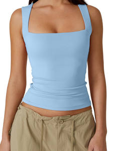 Venta al por mayor <span class=keywords><strong>de</strong></span> alta calidad, camisetas con mangas para mujer, camiseta con logotipo personalizado, Tops cortos lisos <span class=keywords><strong>de</strong></span> verano para mujer - Product Image 4