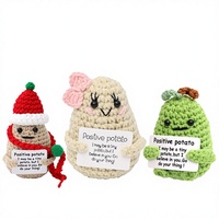 Poupées au crochet faites à la main, jouets tricotés mignons, poupée pomme de terre, jouet en peluche au crochet personnalisé, cadeaux de Noël