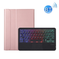 Casing kulit Keyboard nirkabel dengan Touchpad, A08-AS asli, lampu latar ultra-tipis, casing kulit dengan Touchpad untuk Samsung Galaxy Tab A8