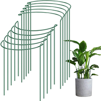 DD1702 extérieur intérieur pivoine Cages demi-rond prend en charge anneau de support métal jardin Fixation treillis fleur plante Support piquets