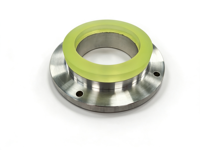 Rouleau à bride en aluminium A5056 personnalisé, roue recouverte de polyuréthane 90A, poulie à bride recouverte de PU