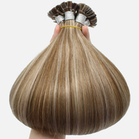 Fourniture d'usine 100% Extensions de cheveux humains Remy pré-collés vague droite 1g Extensions à pointe plate naturelle
