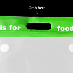 Sacs refermables à fermeture éclair en PET/CPP imprimés en héliogravure, résistants à l'humidité, de qualité alimentaire, pour l'emballage des carottes, des haricots verts et des aubergines - Product Image 3