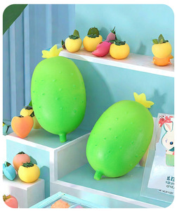 Realistic Green Cucumber Shaped Soft Squeeze Sensory <b>Toy</b> for <b>Desk</b> Decoration Hands-On Stress Relief Fidget <b>Toy</b> Girls Youth - Product Image 6