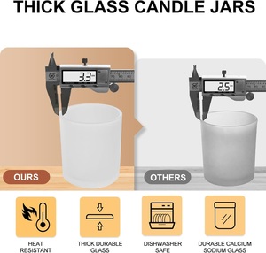Pot à bougie en verre blanc givré en gros, logo personnalisé imprimé, couleur pulvérisée pour Noël, Pâques, commande en gros, support de bougie - Product Image 5