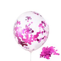 Vente chaude 12 pouces coloré feuille d'aluminium confettis paillettes ballon en latex rouge or rose décoration de mariage ballon