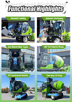 Camion malaxeur à béton à chargement automatique avec dispositif de lubrification automatique réduisant les travaux d'entretien quotidiens