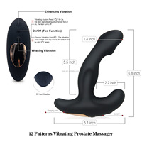 SacKnove Stimulateur masculin 12 vitesses Vibrateur en silicone Prise électrique Stimulateur masseur Prostata Anal pour homme Sex Toys