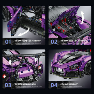 Jie <span class=keywords><strong>Star</strong></span> JJ9206 Supercar App Télécommande Voiture de sport Briques éducatifs Construction Blocs de construction Ensembles Jouets pour garçons Cadeaux - Product Image 6