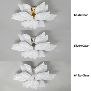 Lustre <span class=keywords><strong>Minimaliste</strong></span> <span class=keywords><strong>de</strong></span> Luxe en Or, Luminaire <span class=keywords><strong>de</strong></span> Plafond Moderne Simple en Forme <span class=keywords><strong>de</strong></span> <span class=keywords><strong>Fleur</strong></span> <span class=keywords><strong>de</strong></span> <span class=keywords><strong>Lotus</strong></span>, Luminaire <span class=keywords><strong>de</strong></span> Plafond en Fer LED pour Salon - Product Image 3