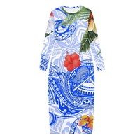 Nouvelle Arrivée 2025 – Robe Décontractée Grande Taille pour Femme, Motif Tribal Polynésien, Imprimé Floral Hibiscus Hawaïen Personnalisé, Idéale pour les Fêtes