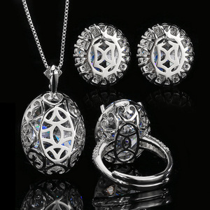 9 Trending 2026 New Arrivals <b>Gold</b> Plated Vintage Copper 15*20-13*18mm Oval Cut Cubic Zirconia 3 Pieces Set Big Jewelry Set Women - Product Image 6
