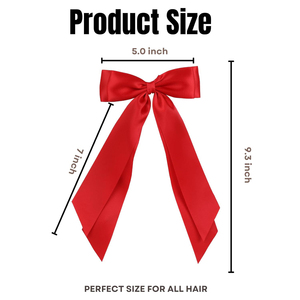 Barrettes à <span class=keywords><strong>cheveux</strong></span> en satin couleur unie avec nœud, style ballet, double nœud avec longue queue, accessoires pour <span class=keywords><strong>cheveux</strong></span> pour jeunes filles - Product Image 4