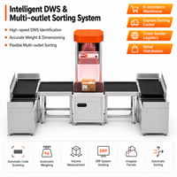 Système de tri automatisé DWS à convoyeur transversal avec dimensionnement, pesage, lecture de codes et caractéristiques durables résistantes à la chaleur