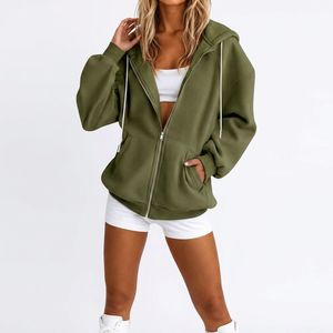 Spring and Autumn New Women's <b>Sweater</b> Fashion Long Sleeve <b>Cardigan</b> V-neck Knitted <b>Sweater</b> Women's <b>Sweater</b> <b>Cardigan</b> Zipper Up - Product Image 1