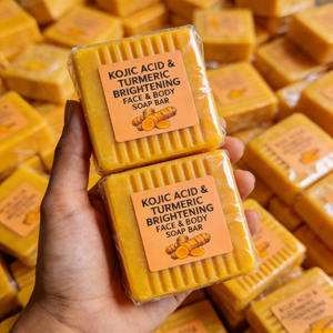 Savon artisanal à l'acide kojique naturel, au curcuma et au citron, blanchissant, anti-acné, pour le bain et le visage - Product Image 4