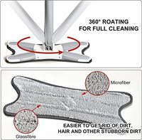 Microfibre sol nettoyage sec humide poussière plat vadrouille X Type 360 degrés auto-essorage céramique nouveau ménage papillon Chenille