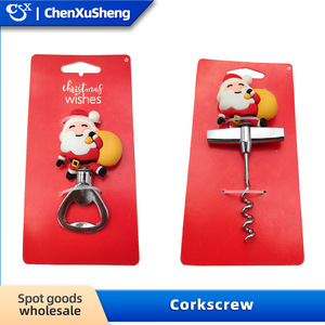 Santa Claus Bottle Opener Series Multifunctional Portable Wine Beer Bottle Opener With Card Attached - Product Image 4