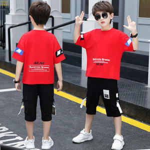 Venta al por Mayor de Conjuntos de Ropa para Niños, Estilo Nuevo, Camisetas de Algodón y Pantalones Harem - Product Image 2