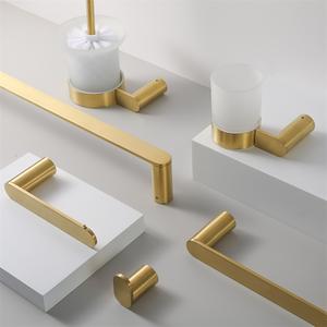 MAXERY <span class=keywords><strong>Leslie</strong></span>-Porte-serviettes simple en acier inoxydable et laiton satiné, design moderne et luxueux, antirouille, pour la salle <span class=keywords><strong>de</strong></span> bain. - Product Image 5