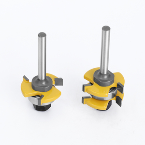 2 pièces, fraises à rainurer et à languettes de 1/4 po, stock de 3/4 po, 3 dents, <span class=keywords><strong>fraise</strong></span> à tenon en forme de T pour le bois, outils de travail du bois MC01018 - Product Image 4