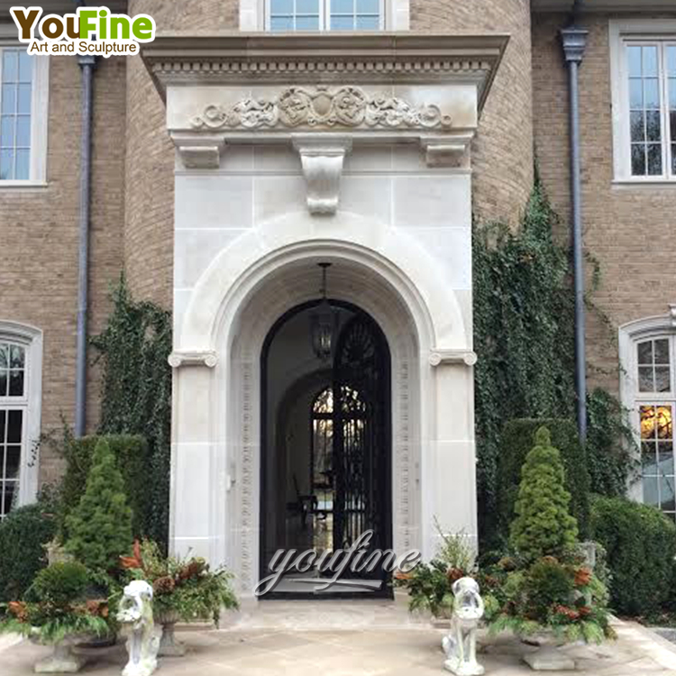 Домашняя простая уличная ручная Резная Мраморная белая простая дверная рама