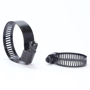 Abrazadera de Manguera Ajustable de Acero Inoxidable 304/201 con Recubrimiento de Zinc Negro Nindejin, Abrazadera de Tubo de Gran Tamaño de 6-300 mm para Automoción - Product Image 2
