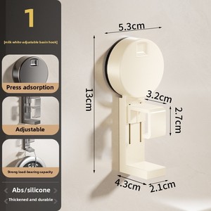 <span class=keywords><strong>Support</strong></span> <span class=keywords><strong>mural</strong></span> double niveau en plastique OEM sans perçage, durable et moderne, pour salle de bain, avec ventouse pour lavabo - Product Image 6