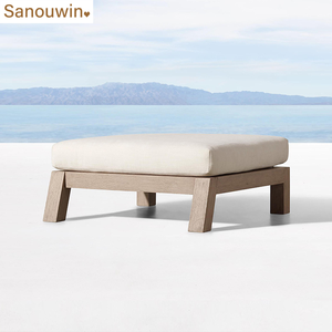 Juego de sofá sin brazos de madera de teca maciza de nuevo estilo para jardín al aire libre para <span class=keywords><strong>todo</strong></span> tipo de clima protector solar impermeable al aire libre para villas y hoteles - Product Image 5