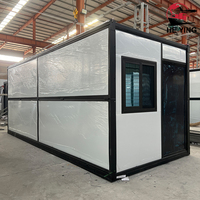 Petite villa modulaire de luxe à 2 étages avec chambre à coucher préfabriquée Mini maison pliable en acier prête à l'emploi pour le magasin