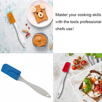 Mini spatule en silicone de qualité alimentaire Refine Factory, racloir antiadhésif avec poignée suspendue en PP transparent pour la pâtisserie et la cuisine à domicile