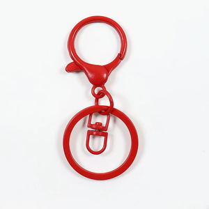 Round Lobster Buckle Keychain Zinc Alloy 66 Mm With Figure Eight Ring For Dog Or Doll Clips Spring 2025 - Product Image 3