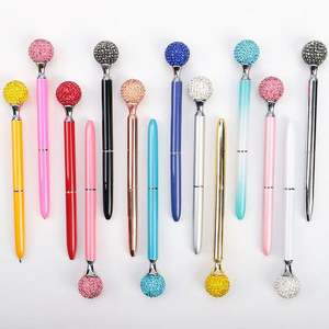 Nouveau stylo à bille en cristal de verre diamanté, design fantaisie, longue durée, marque privée, fabriqué en Chine - Product Image 5