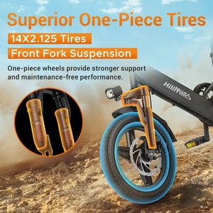 Vélo électrique pliable Hillmiles Mile 1, 14 pouces, mini vélo électrique 36V 250W 25km/h, vélo électrique de ville, en stock UE, à vendre - Product Image 2