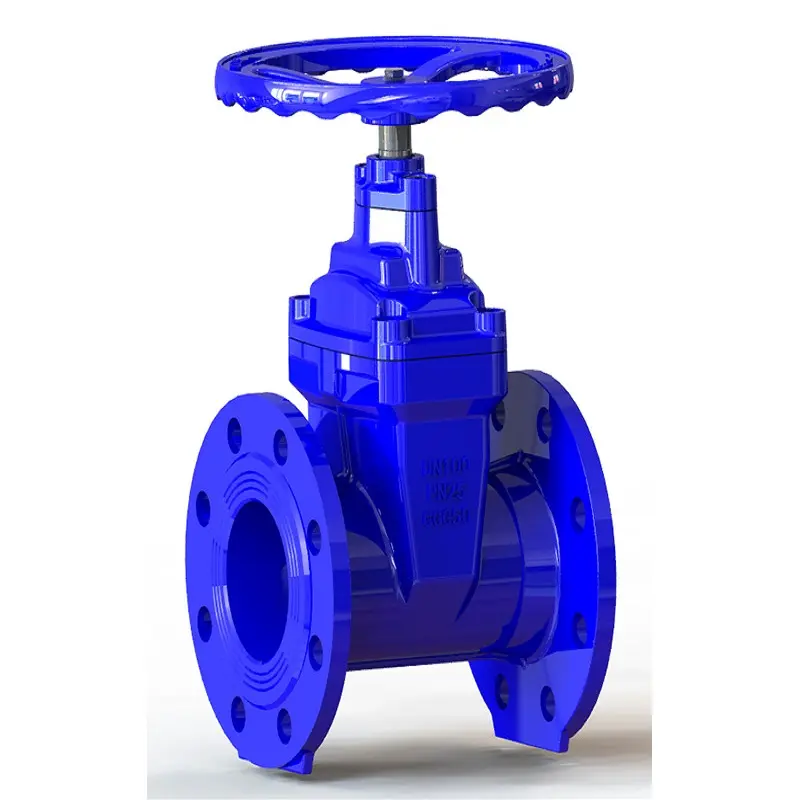 PN25 Non-Rising Stem Resilient Seated Flanged Casting Iron DI Os Y Gate Valve 300 Psi