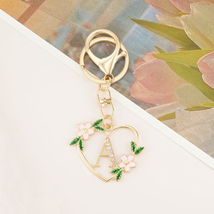 <span class=keywords><strong>Ora</strong></span> stile amore strass alfabeto inglese scintillante diamante zaino Charm zircone metallo portachiavi - Product Image 1